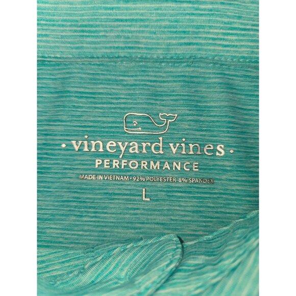 Vineyard Vines Mens Performance Polo Shirt Large Turquoise - Picture 5 of 8